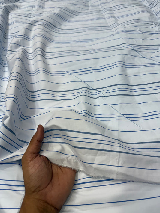 Buy Premium Cotton Poplin Nautical Stripe print