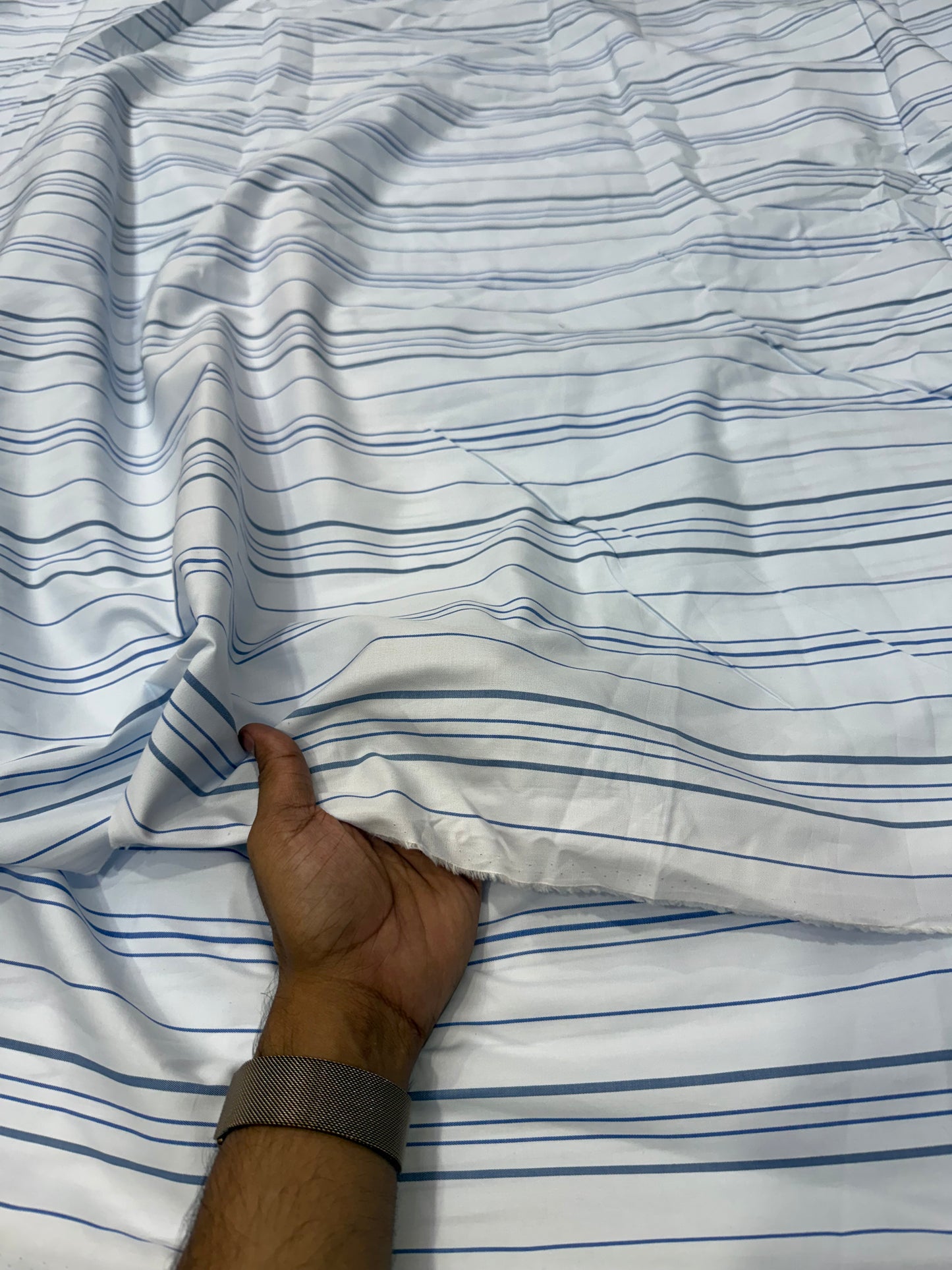 Buy Premium Cotton Poplin Nautical Stripe print