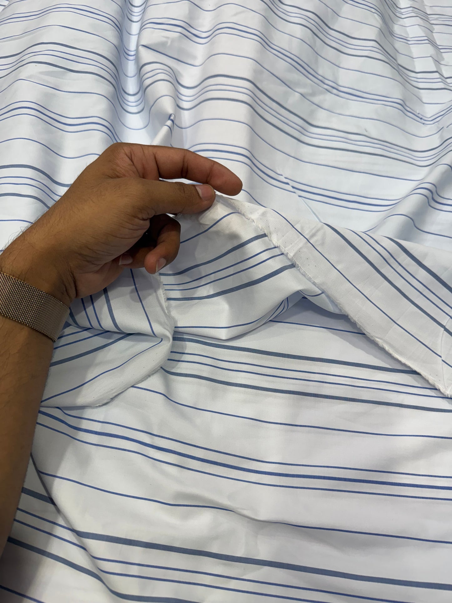 Buy Premium Cotton Poplin Nautical Stripe print