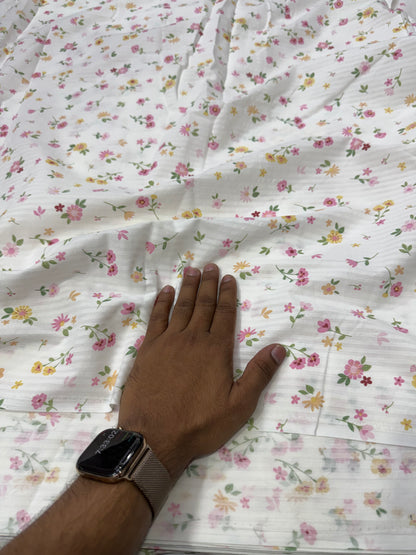 Buy Premium Cotton Seersucker Stripes Printed Fabric