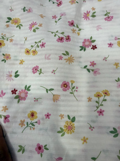 Buy Premium Cotton Seersucker Stripes Printed Fabric