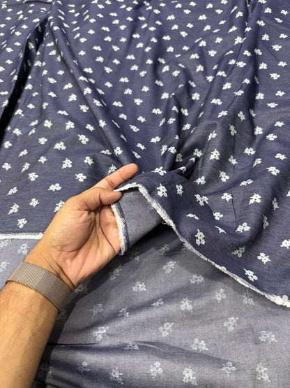 Buy Premium Silky Denim Ditsy print