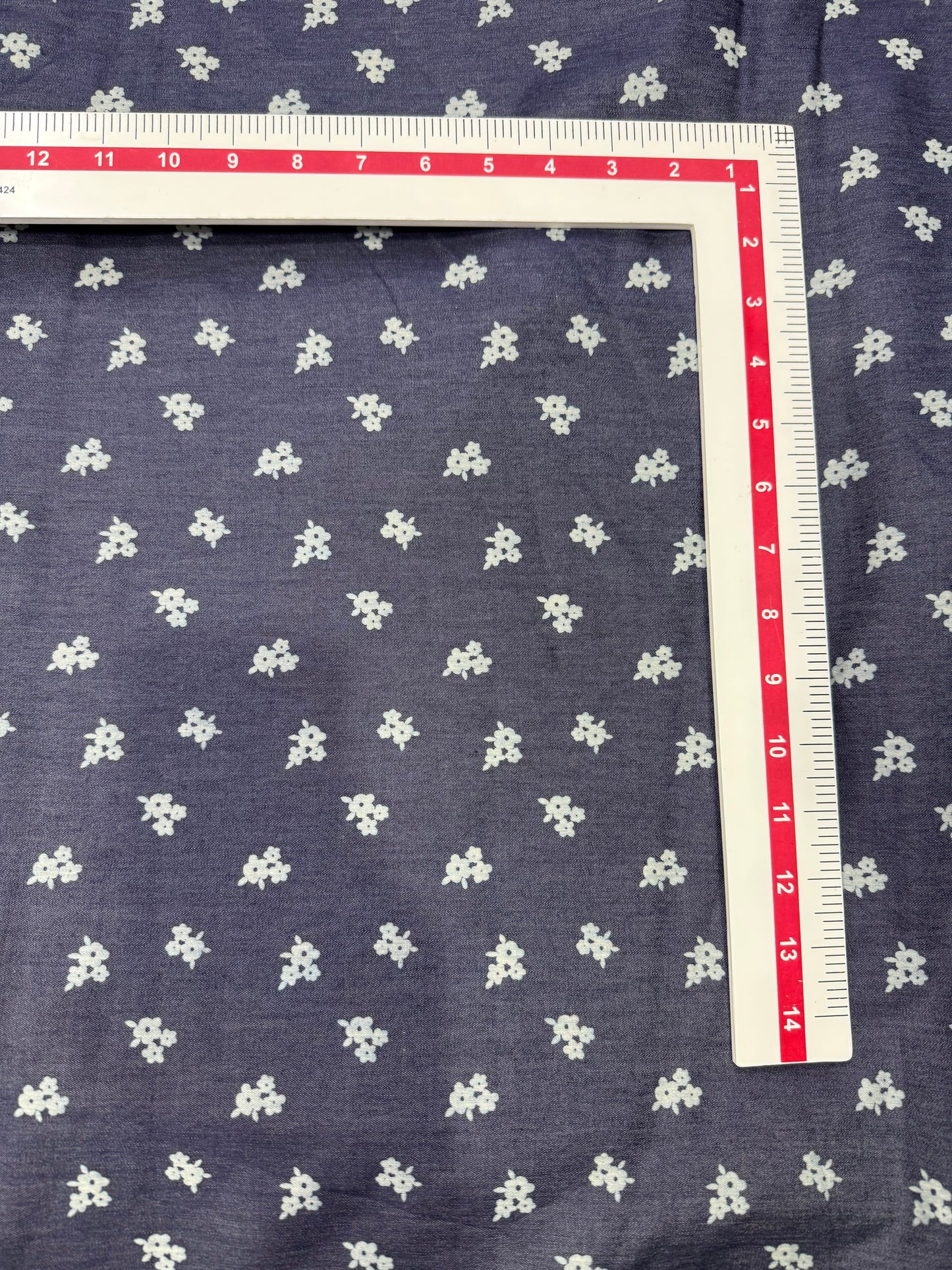 Buy Premium Silky Denim Ditsy print
