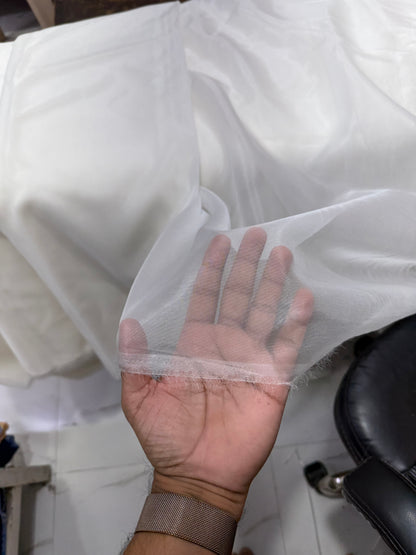 Buy Dyeable White Organza Fabric