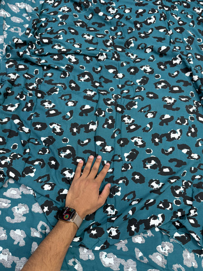 Buy Premium Viscose Crepe Leopard print