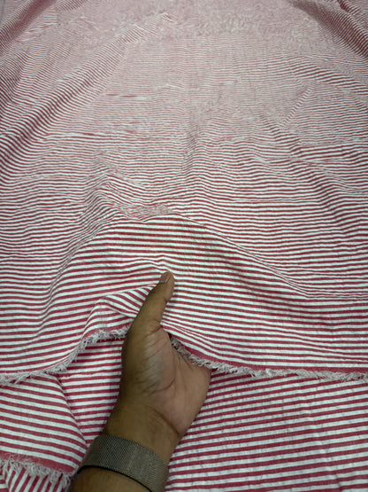 Buy Premium Yarn-Dyed Seersucker Cherry Stripe