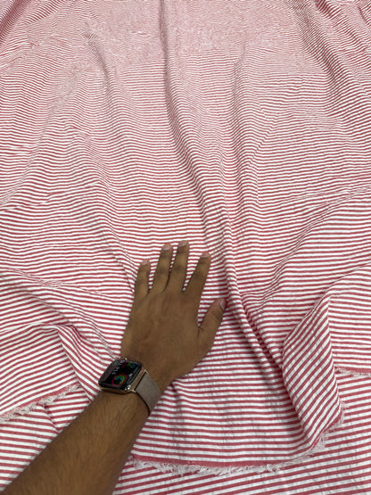 Buy Premium Yarn-Dyed Seersucker Cherry Stripe
