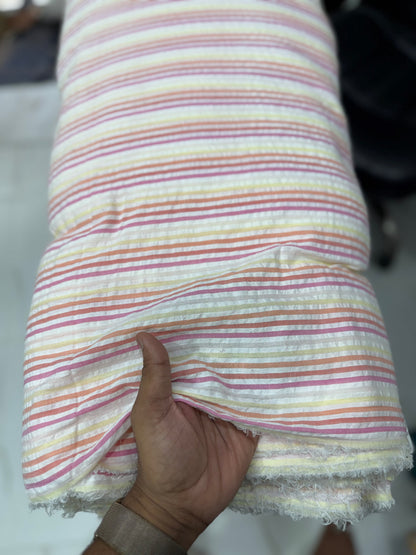 Buy Premium Yarn-Dyed Seersucker Rainbow Stripe