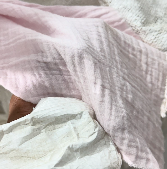 Buy Soft Cotton Double Cloth Solid Baby Pink Fabric