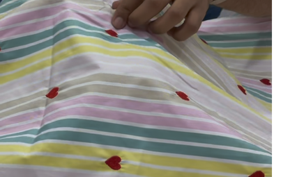 Buy Watercolor Stripes Red Heart Embroidery Fabric