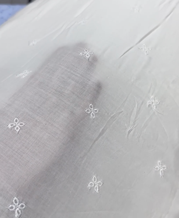 Buy Cotton Hakoba Small Butta Cutwork Fabric