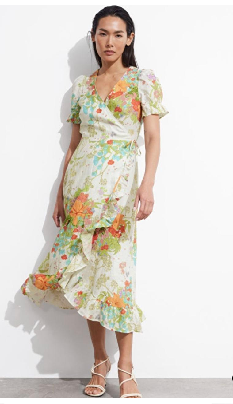 Buy Pure Linen Floral Printed Fabric