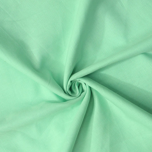 Cotton Linen Solid Mint Fabric - MAF 