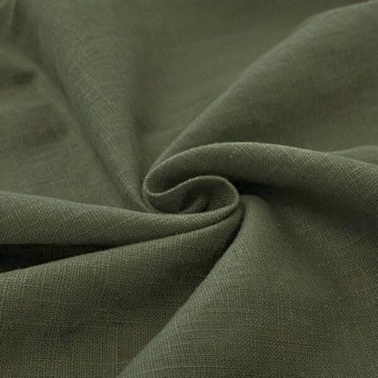 Buy Cotton Linen Solid Olive Green 