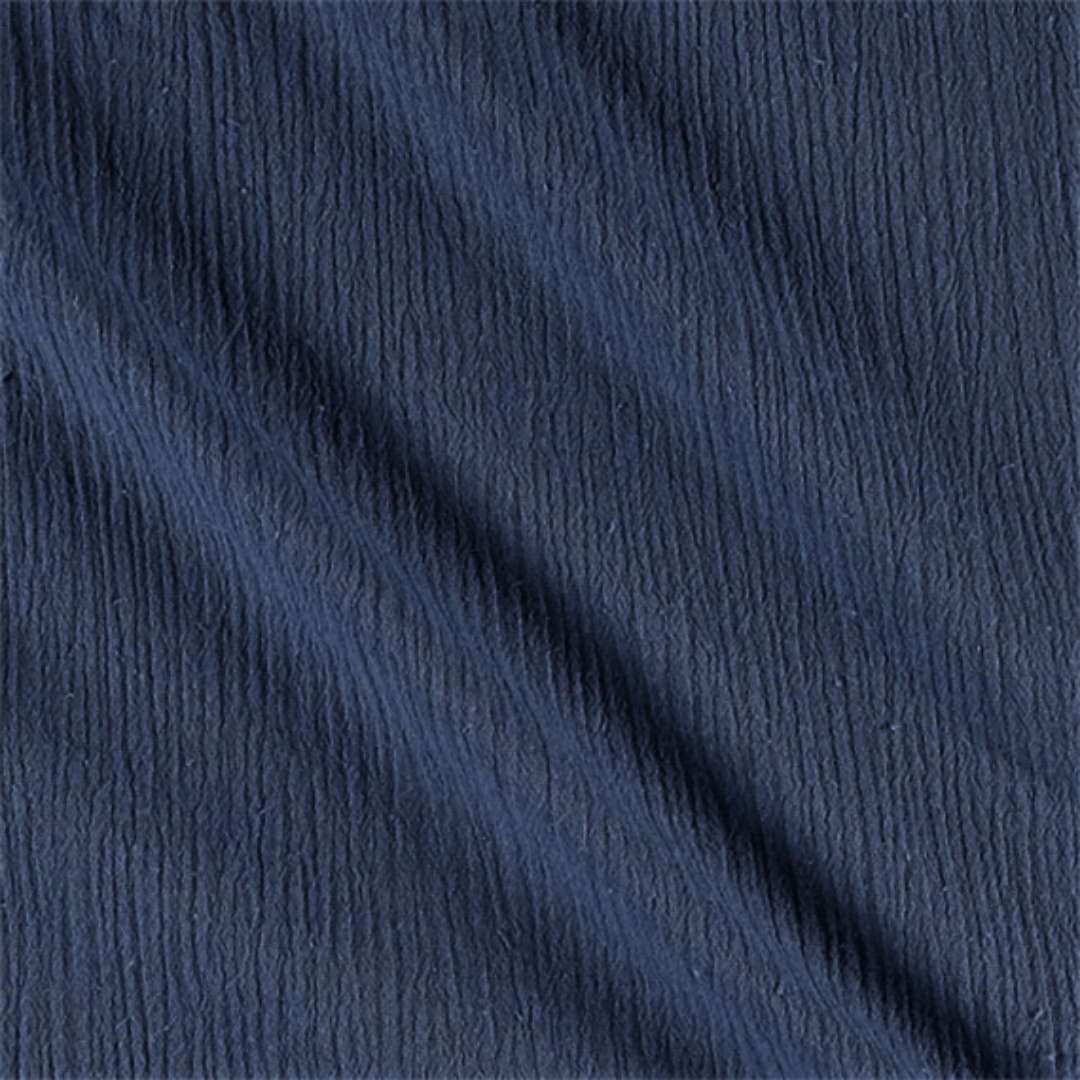 Rayon Solid Navy Blue Crinkled Crepe Fabric - MAF 