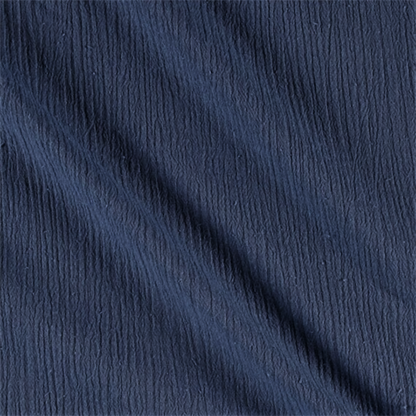 Rayon Solid Navy Blue Crinkled Crepe Fabric - MAF 
