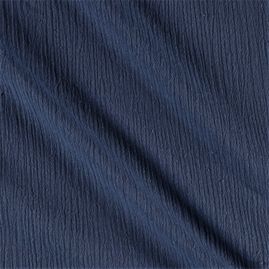 Rayon Solid Navy Blue Crinkled Crepe Fabric - MAF 