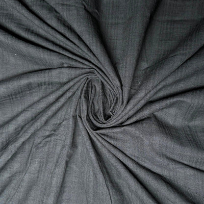 Solid Grey Black Cotton Self Check - MAF 