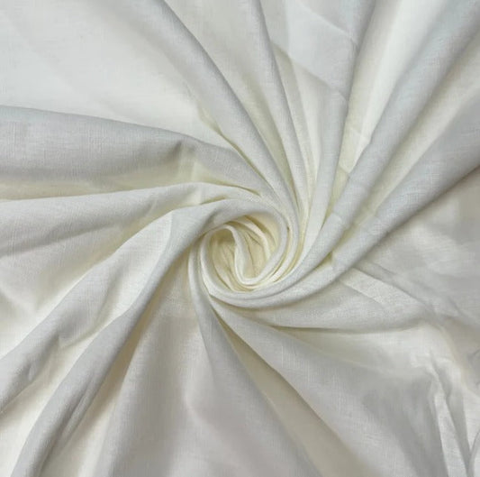 Buy White Pure Cotton Satin - MAF 