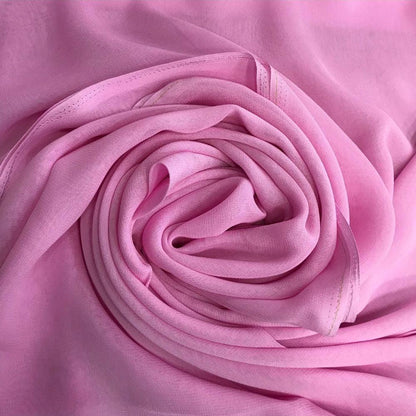 Georgette Solid Pink Fabric (52inch Width) - MAF 