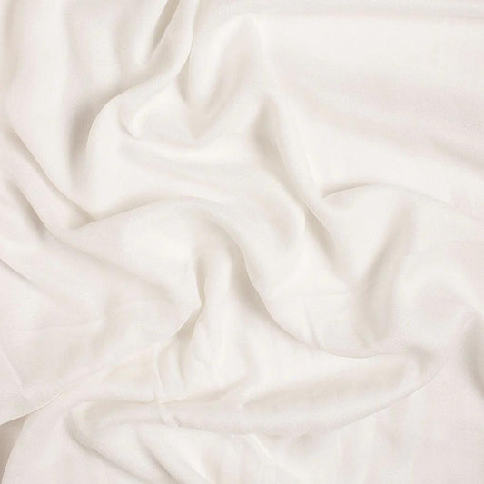 Buy Viscose Moss Rayon Solid White Fabric - MAF 