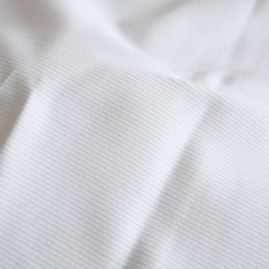 Buy Corduroy Solid White Fabric (21 Wale) - MAF 