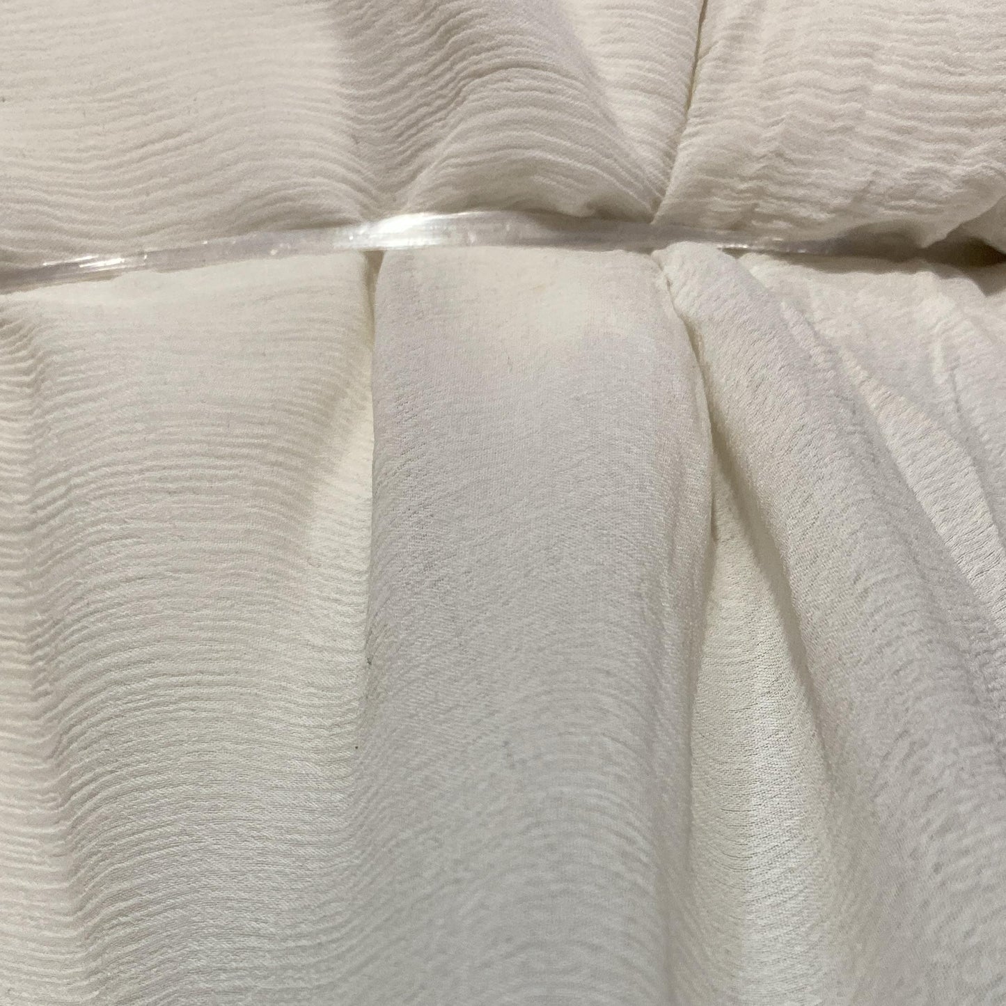 Buy Crushed Viscose Chiffon Solid White Fabric - MAF 
