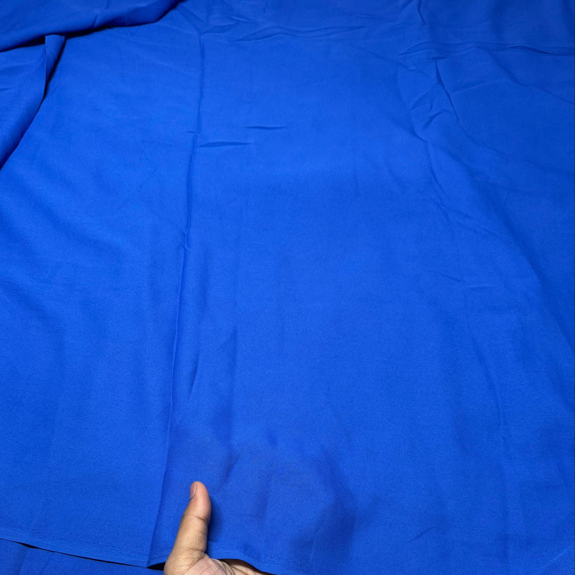 Heavy European Georgette Electric Blue Fabric - MAF 