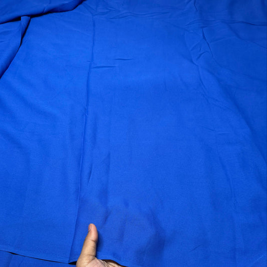 Heavy European Georgette Electric Blue Fabric - MAF 