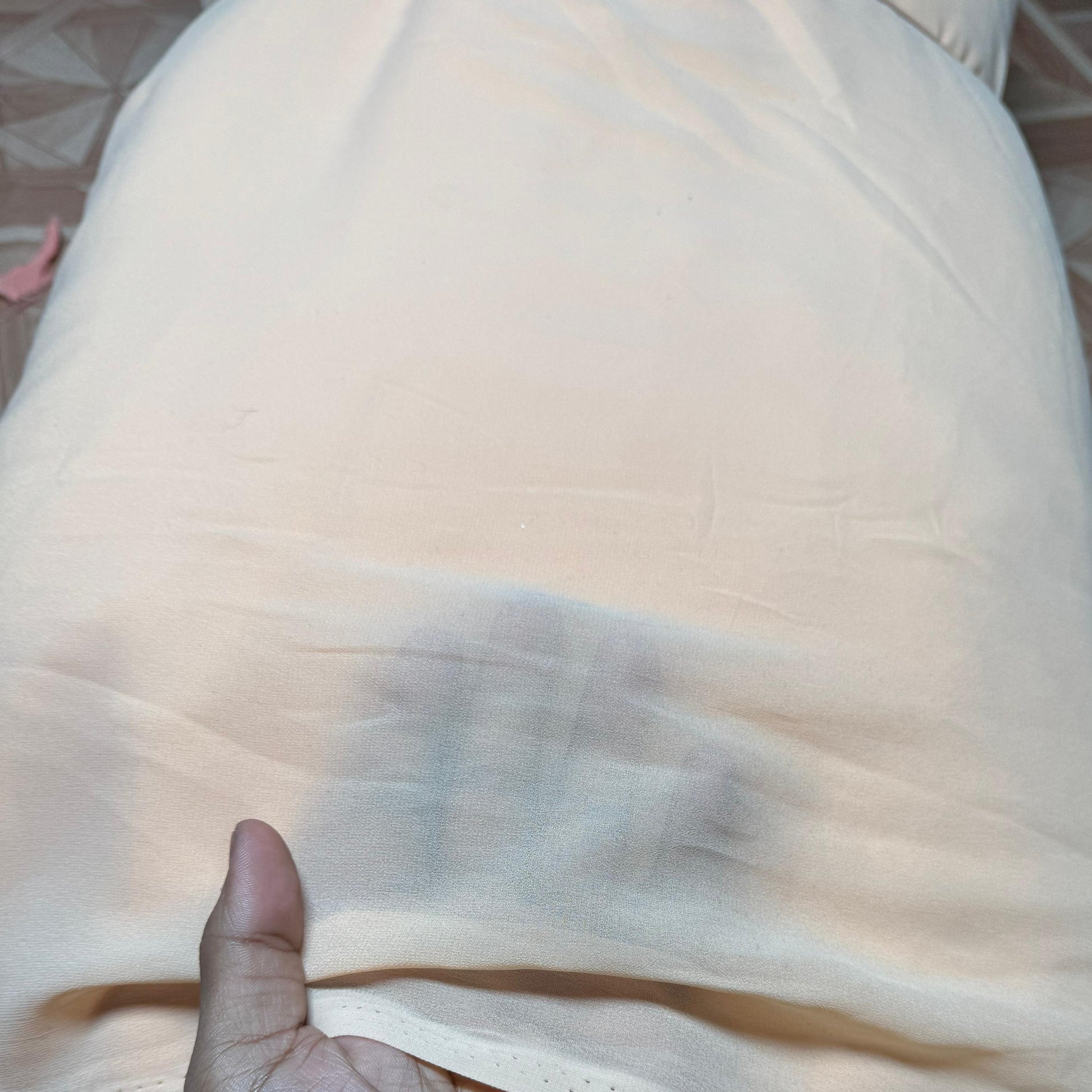 Viscose Georgette Peach Fabric - MAF 