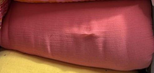 Buy Cotton Crinkled Peach Solid Fabric - MAF 