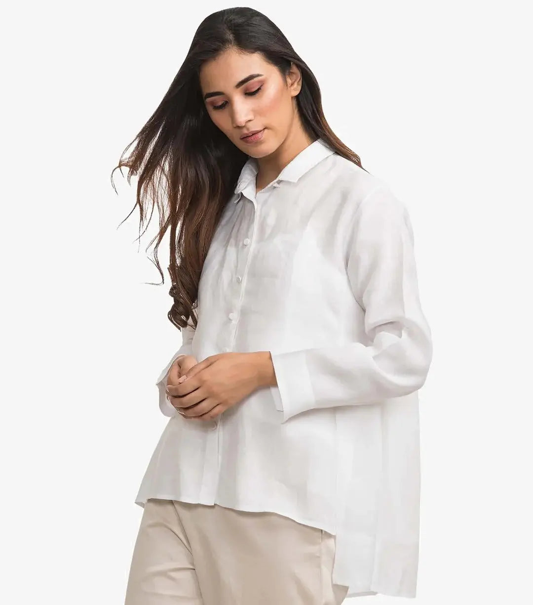 Buy Pure White Linen Cotton Fabric - MAF 