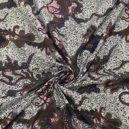 Buy Poplin Abstract Dragon Like Printed Fabric