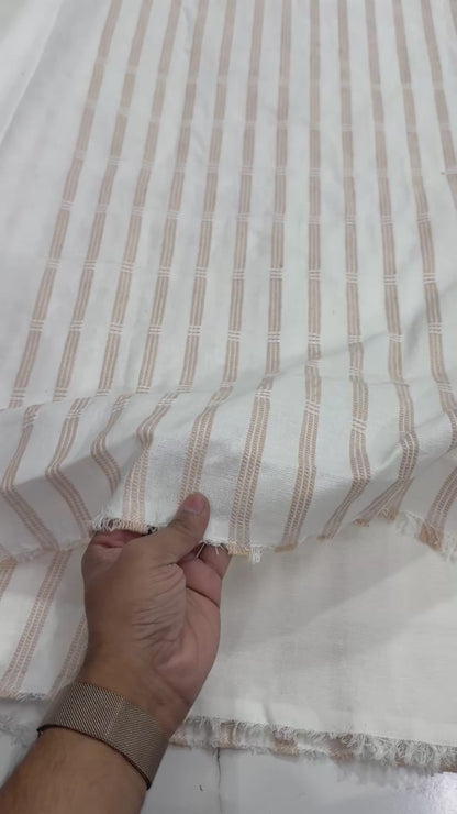 Buy Cotton Linen Buckle White Base White Thread Work Fabric Home Furnishing