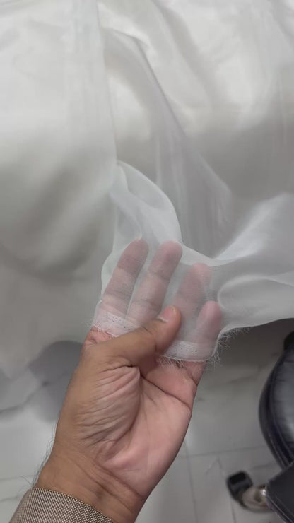 Buy Dyeable White Organza Fabric