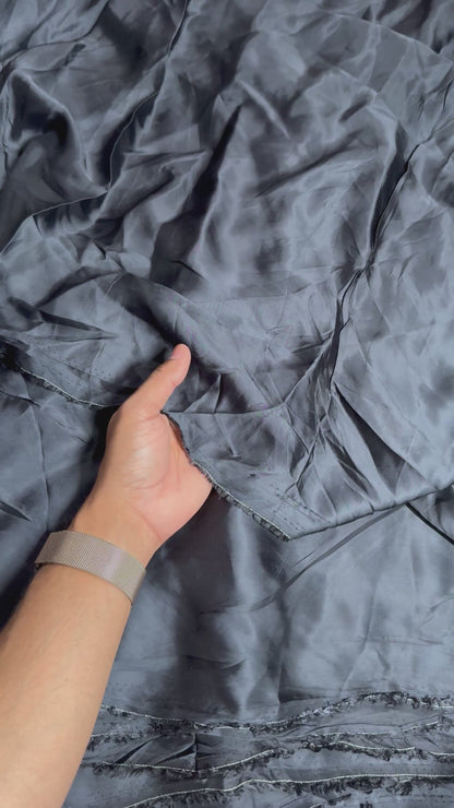 Buy Modal Satin Solid Plain Metal Black