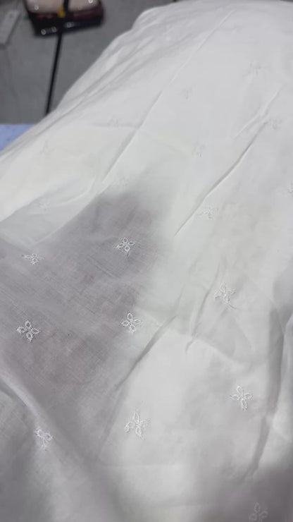 Buy Cotton Hakoba Small Butta Cutwork Fabric