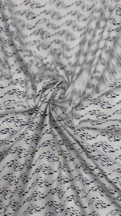 Buy Cotton Cambric Fish Printed Fabric