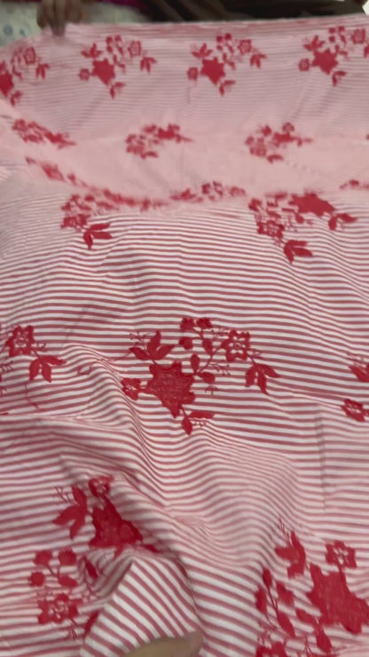 Buy Pure Cotton Seersucker Stripes Patchwork Embroidery Fabric with Big Width
