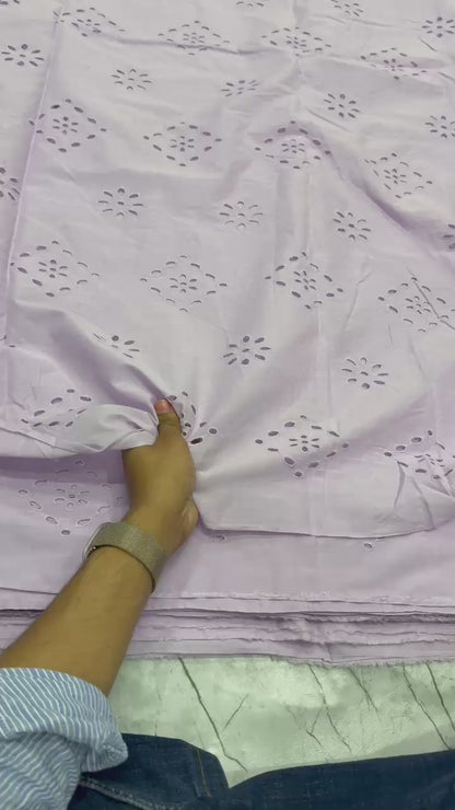 Buy Hakoba Lavender Square Phool Fabric