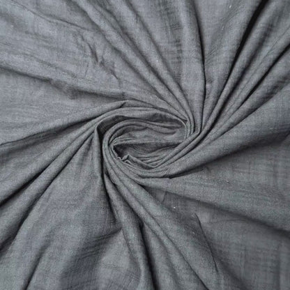 Buy Solid Grey Black Cotton Self Check