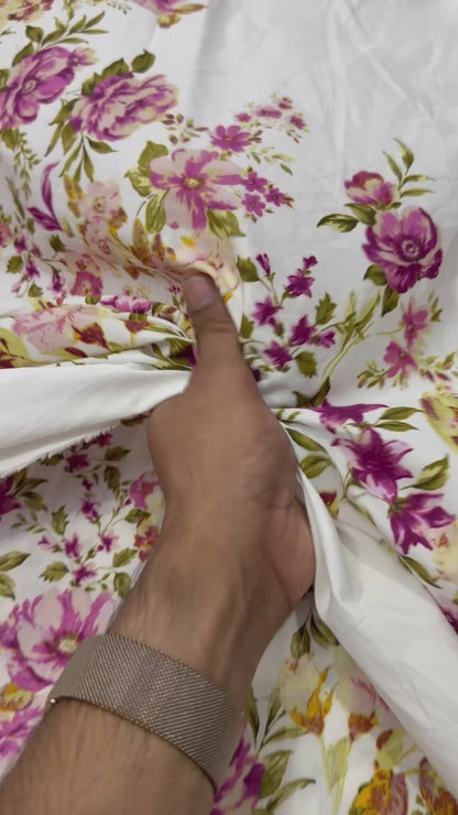 Buy Premium Cotton Poplin Rosebloom print