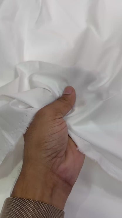 Buy Poplin Solid White Fabric