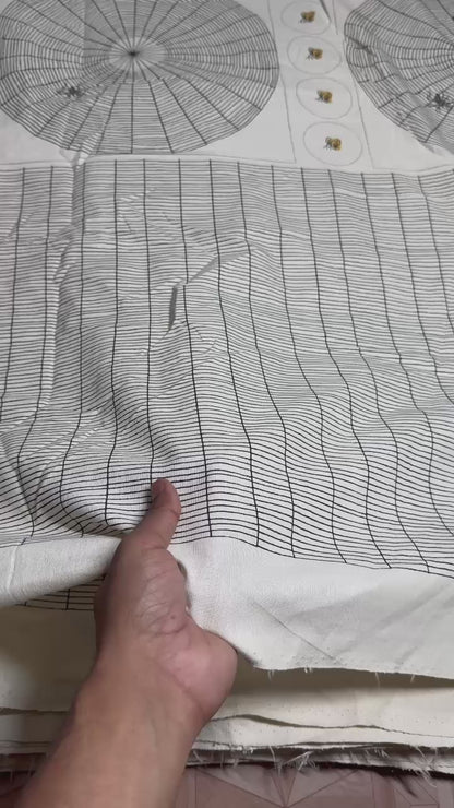 Buy Casement Stripe Cricle Printed Fabric