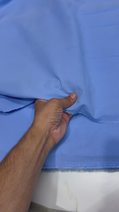 Buy Crimp Cotton Solid Official Blue Fabric