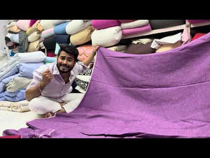 Buy Imported 100% Linen Washed Purple Colour