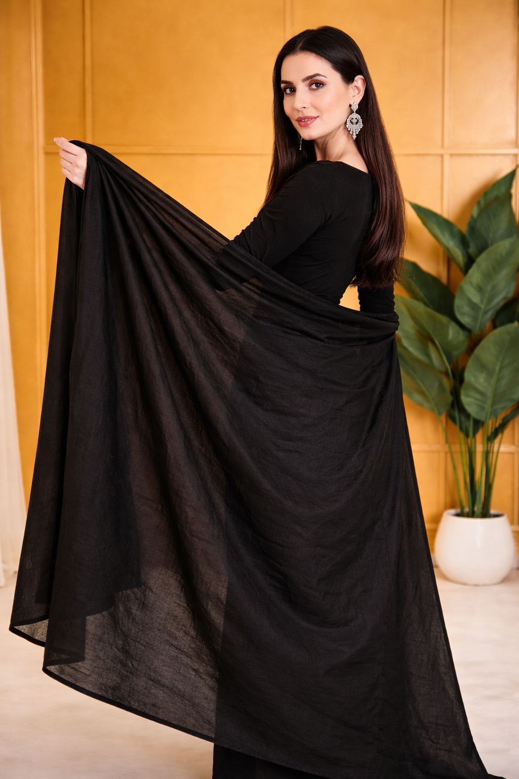 Buy Black Pure Cotton Cambric Fabric