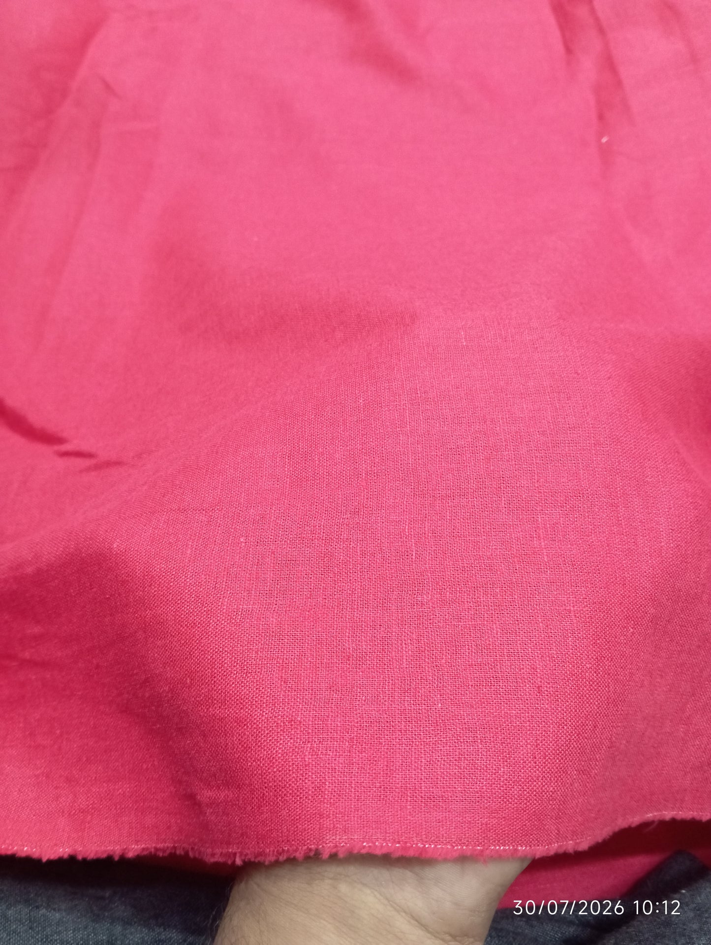 Buy Lab Certified Pure Linen Cherry Red Fabric