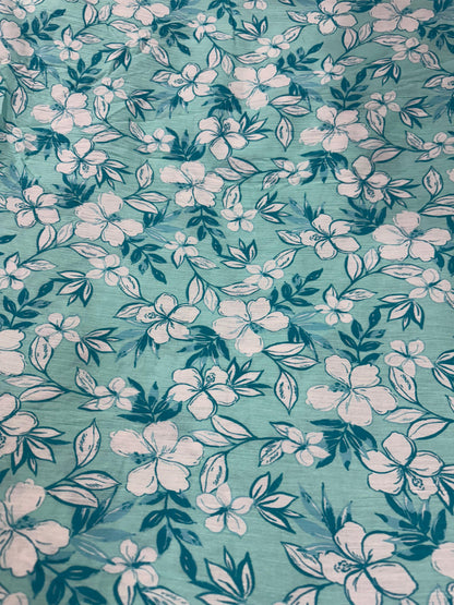 Buy Crinkled Crepe Botanic Breeze Printed Fabric - MAF 